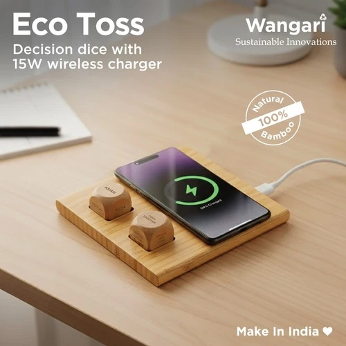 EcoToss Decision Dice With 15W Wireless Charger - Wangari