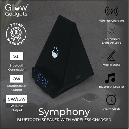 Symphony - Bluetooth Speaker With Wireless Charging - Glow Gadgets